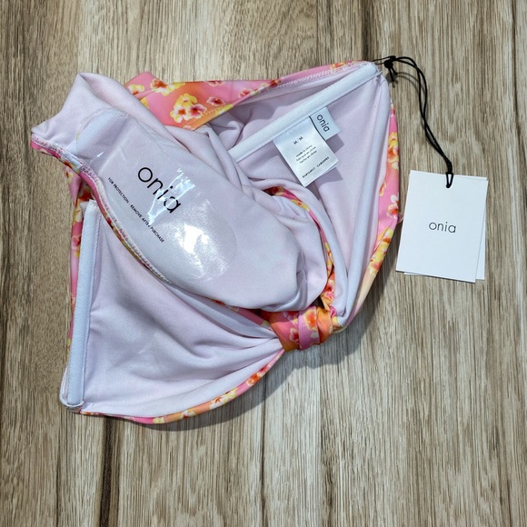 Onia Marie Floral One-Piece Bandeau Swimsuit - Picture 3 of 3